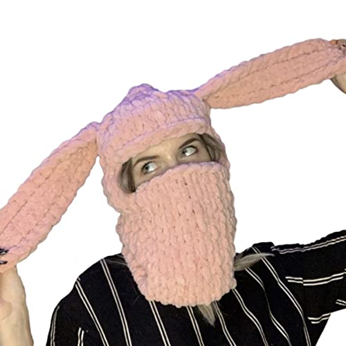 Zktfyshk Halloween Lustige Hasenohren Kaninchen Ohrbalaclava Langer Kaninchen Ohrhut Schädel von Zktfyshk