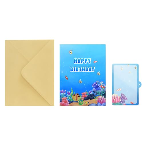 Zktfyshk Handgefertigte Popup-Grußkarte, Unterwasser-Szenen-Designs, Einladungskarte, Heimdekoration, für Geburtstag Zktfyshk Handgefertigte Popup-Grußkarte, Unterwasser-Szenen-Designs, Einladungskarte, Heimdekoration, für Geburtstag von Zktfyshk