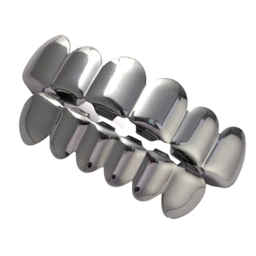Zktfyshk Hip Hop Abnehmbare Mund Grillzs Set Top und Bottom Zahnkappen Bequeme Dentals Grills für Party und Musik Zktfyshk Hip Hop Abnehmbare Mund Grillzs Set Top und Bottom Zahnkappen Bequeme Dentals Grills für Party und Musik von Zktfyshk