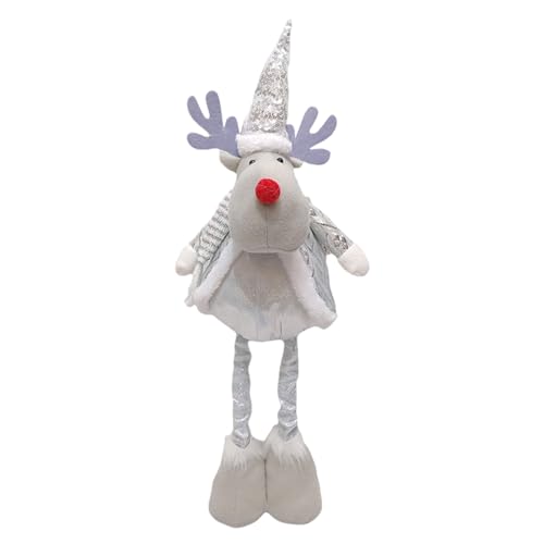Zktfyshk Höhenverstellbare Weihnachtsmann/Schneemann/Hirschfigur, dehnbar, Weihnachtsdekoration für Fenster, Zuhause, Urlaub von Zktfyshk