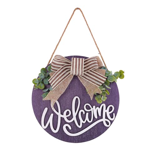 Zktfyshk Holzschild mit Aufschrift "Welcome Haustür", rund, Schleife, Bauernhaus, Veranda, Frühling Zktfyshk Holzschild mit Aufschrift "Welcome Haustür", rund, Schleife, Bauernhaus, Veranda, Frühling von Zktfyshk