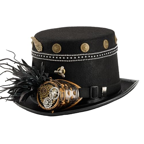 Zktfyshk Industrial Age Geared Studded Hat For Coser Dark For Costume Parties Halloween Event Photo Props Zktfyshk Industrial Age Geared Studded Hat For Coser Dark For Costume Parties Halloween Event Photo Props von Zktfyshk