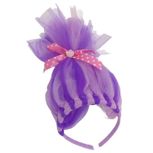 Zktfyshk Kinder-Haarreif mit Schleife, Blume, verstellbarer Tüll, für Weihnachten, Halloween, Fotografie, Kopfschmuck von Zktfyshk