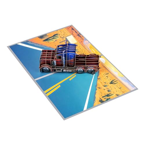 Zktfyshk Kreative Popup-Grußkarte zum Vatertag, klassische Truck-Designs für besondere Anlässe Zktfyshk Kreative Popup-Grußkarte zum Vatertag, klassische Truck-Designs für besondere Anlässe von Zktfyshk