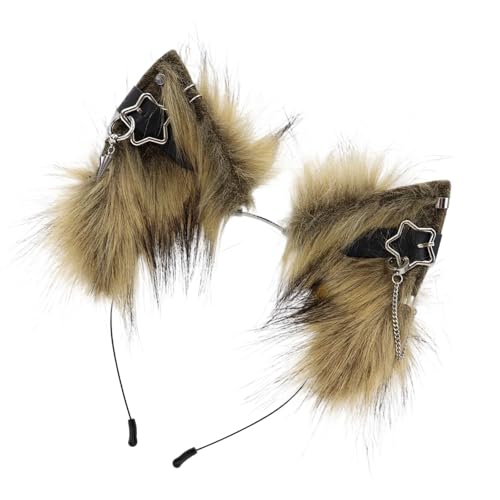 Zktfyshk Künstliches Ohr-Haarband, Stirnbänder mit Ohrringen, Tierohr-Kostüm, für Halloween und Cosplay Zktfyshk Künstliches Ohr-Haarband, Stirnbänder mit Ohrringen, Tierohr-Kostüm, für Halloween und Cosplay von Zktfyshk