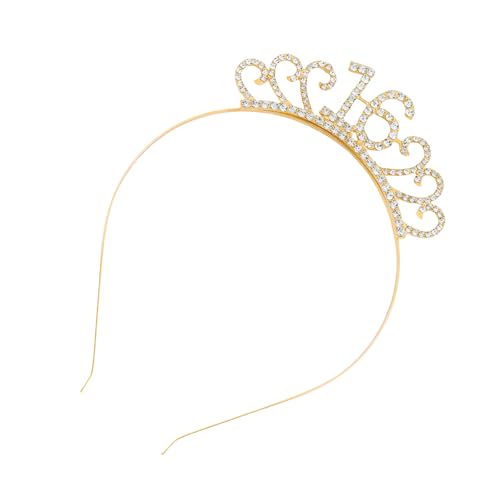 Zktfyshk Luxuriöse helle 16 Haarreifen, strapazierfähig, für Geburtstagspartys, elegante Festzüge, Strasssteine, Kristall, Geburtstagskostüm, Kopfbedeckung Zktfyshk Luxuriöse helle 16 Haarreifen, strapazierfähig, für Geburtstagspartys, elegante Festzüge, Strasssteine, Kristall, Geburtstagskostüm, Kopfbedeckung von Zktfyshk