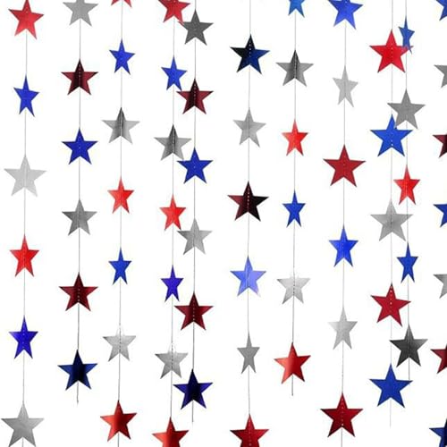 Zktfyshk Mehrfarbige 5-Punkt-Stern-Papiergirlanden, Party-Dekoration für Geburtstag, Hochzeit, Urlaub, Event, Schnurbanner Zktfyshk Mehrfarbige 5-Punkt-Stern-Papiergirlanden, Party-Dekoration für Geburtstag, Hochzeit, Urlaub, Event, Schnurbanner von Zktfyshk