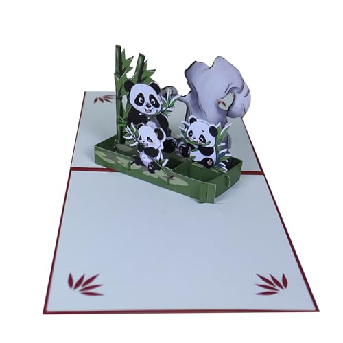 Zktfyshk Panda-Popup-Karte, Panda-Karte mit Umschlag, Panda-Geburtstagskarte, Panda-Dankeskarte, Popup-Gruß Zktfyshk Panda-Popup-Karte, Panda-Karte mit Umschlag, Panda-Geburtstagskarte, Panda-Dankeskarte, Popup-Gruß von Zktfyshk