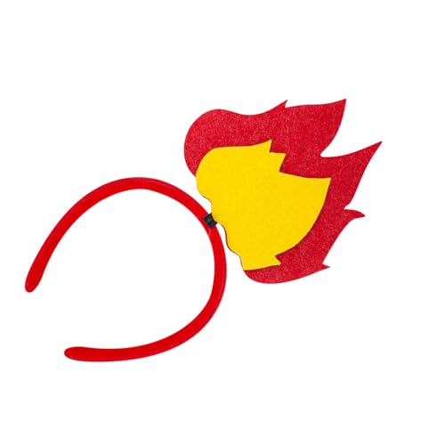 Zktfyshk Realistischer Flammenförmiger Haarband, Tüllrock für Halloween, Konzerte, Partys, Rollenspiele und Festivals, Veranstaltungen, Verkleidungszubehör von Zktfyshk