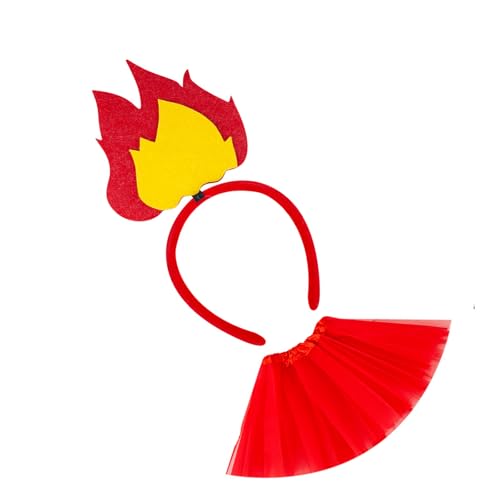 Zktfyshk Realistischer Flammenförmiger Haarband, Tüllrock für Halloween, Konzerte, Partys, Rollenspiele und Festivals, Veranstaltungen, Verkleidungszubehör Zktfyshk Realistischer Flammenförmiger Haarband, Tüllrock für Halloween, Konzerte, Partys, Rollenspiele und Festivals, Veranstaltungen, Verkleidungszubehör von Zktfyshk