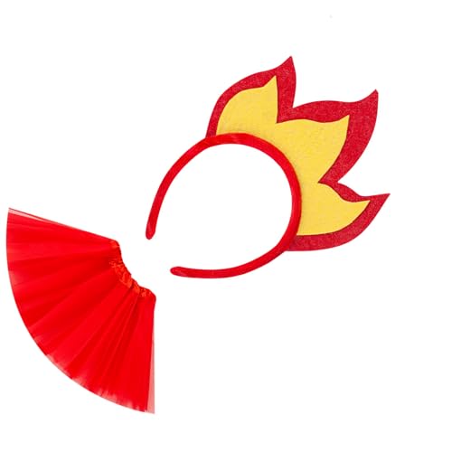 Zktfyshk Realistischer Flammenförmiger Haarband, Tüllrock für Halloween, Konzerte, Partys, Rollenspiele und Festivals, Veranstaltungen, Verkleidungszubehör Zktfyshk Realistischer Flammenförmiger Haarband, Tüllrock für Halloween, Konzerte, Partys, Rollenspiele und Festivals, Veranstaltungen, Verkleidungszubehör von Zktfyshk