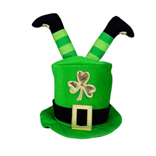 Zktfyshk STPATRICKS DAY KOLBECHAUN HAT Mit 3D Bein Fun Kostümzubehör Top Für Paraden Und Irische Nationalfeiertagssammlung Zktfyshk STPATRICKS DAY KOLBECHAUN HAT Mit 3D Bein Fun Kostümzubehör Top Für Paraden Und Irische Nationalfeiertagssammlung von Zktfyshk