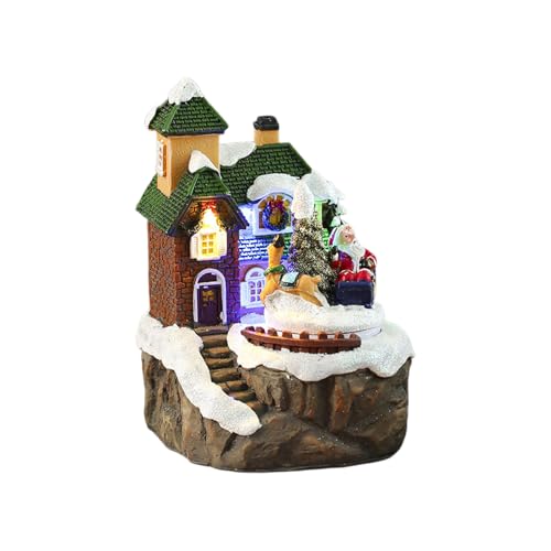Zktfyshk Spieluhr mit drehbarem Weihnachtsmann-Design, Dekoration für Kinder, Männer, Frauen von Zktfyshk