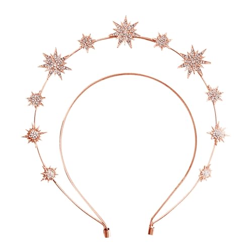 Zktfyshk Stirnbänder-Set, doppellagig, Hexagramm-Design, Strass, Metall, Haarschmuck, Haarschmuck für Damen von Zktfyshk