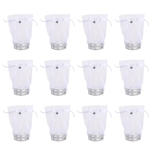 Zktfyshk Süßigkeiten-Organizer mit Verschluss, elegante Hochzeitsgeschenktüten für Schmuck, Snacks, Verpackungen, 12 Stück von Zktfyshk
