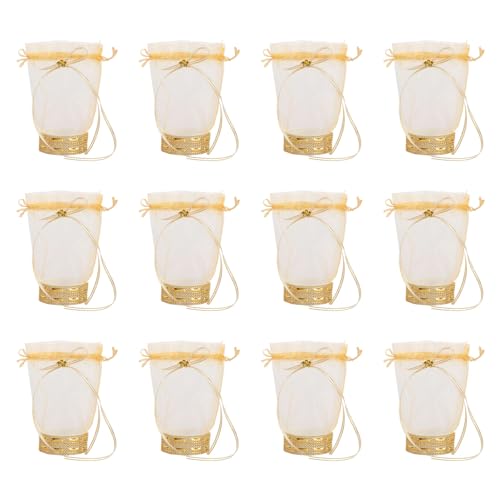 Zktfyshk Süßigkeiten-Organizer mit Verschluss, elegante Hochzeitsgeschenktüten für Schmuck, Snacks, Verpackungen, 12 Stück von Zktfyshk