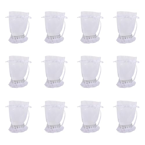 Zktfyshk Süßigkeiten-Organizer mit Verschluss, elegante Hochzeitsgeschenktüten für Schmuck, Snacks, Verpackungen, 12 Stück Zktfyshk Süßigkeiten-Organizer mit Verschluss, elegante Hochzeitsgeschenktüten für Schmuck, Snacks, Verpackungen, 12 Stück von Zktfyshk
