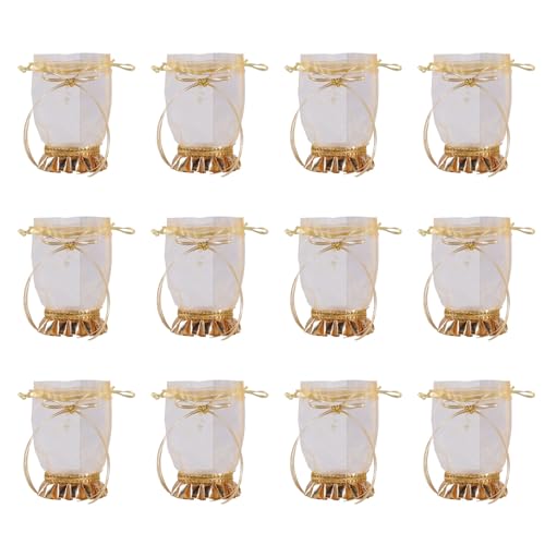 Zktfyshk Süßigkeiten-Organizer mit Verschluss, elegante Hochzeitsgeschenktüten für Schmuck, Snacks, Verpackungen, 12 Stück von Zktfyshk