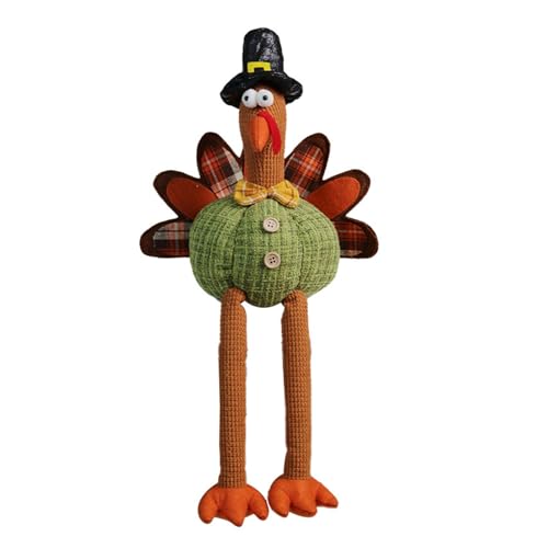 Zktfyshk Thanksgiving-Dekoration, Truthahnpuppen mit baumelnden Beinen, Herbstdekoration, Truthahnfigur, Festival, Bauernhaus, Zuhause von Zktfyshk