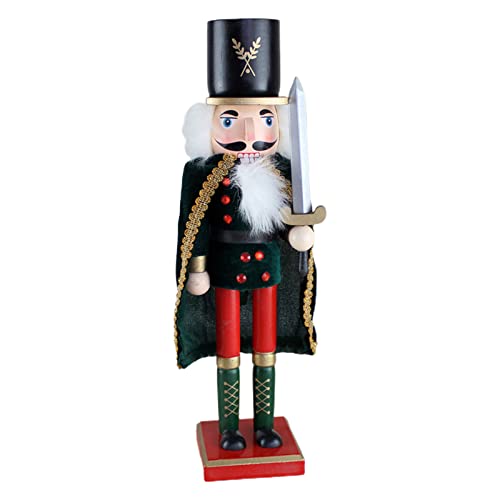 Zktfyshk Traditionelle Weihnachtsfigur aus Holz, 38 cm hoch, dekorative Königsfigur Soldat von Zktfyshk