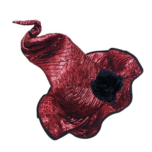 Zktfyshk Verstellbarer Hexenhut Zaubererhut Mit Abnehmbarer Für Halloween Party Dressing Musik Fesitval Headwear Accessoire von Zktfyshk