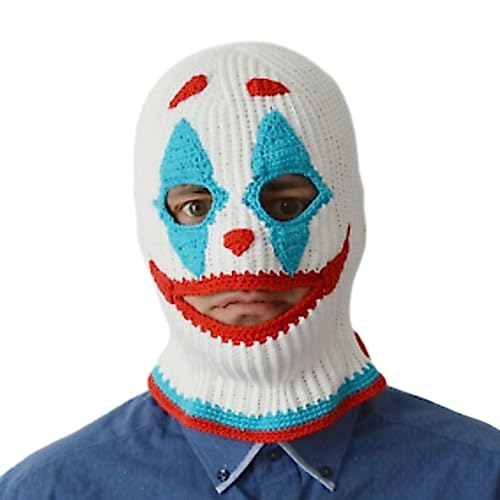 Zktfyshk Warm gestrickt für Frauen Erwachsene 3 Löcher Pullover Gesicht Hut Unisex Halloween Hut Party Requisiten von Zktfyshk