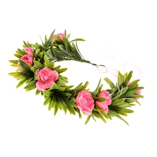 Zktfyshk Weicher Stoffblumen-Haarreif mit realistischer Blüte in 4 Farben für Strand-Fotografie-Requisiten von Zktfyshk