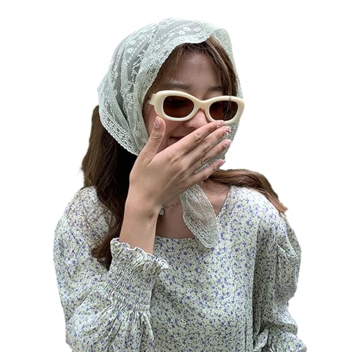 Zktfyshk Zartes Blumenmuster Spitze Kopftuch Mädchen Haar Schal Sheer Triangle Stirnband für Frauen Foto Haarschmuck Zktfyshk Zartes Blumenmuster Spitze Kopftuch Mädchen Haar Schal Sheer Triangle Stirnband für Frauen Foto Haarschmuck von Zktfyshk