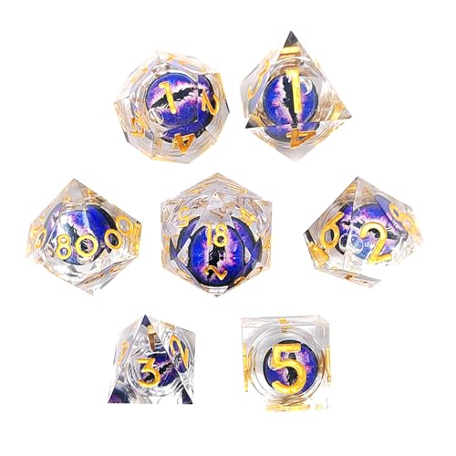 7 Piece RPG Diceset Für Spielbegeisterte Dragon Eye Diceset Für Rollenspiele Game Board Gaming Polyedrale Rollenrolle Spielen Dices Dragon Eye Dices von Zkydhbd