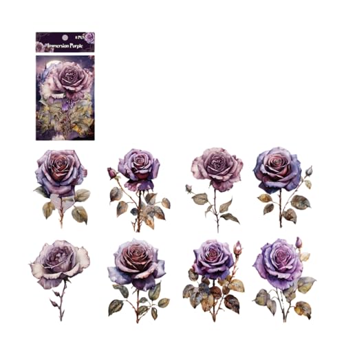 8 PCs Farbenfrohe Rosenaufkleber Für Journaling Und Kreative Projekte Fenster Stoßstange Laptop Phone Zubehör Scrapbooking Supplies Aufkleber 8 PCs Farbenfrohe Rosenaufkleber Für Journaling Und Kreative Projekte Fenster Stoßstange Laptop Phone Zubehör Scrapbooking Supplies Aufkleber von Zkydhbd