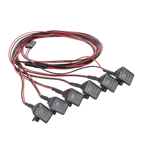 Crawler Dachlichter LEDs Leuchtstangen Lampenscheinwerfer Zubehör Für Redcat D90 Scx10 HPI Fernbedienungssteuerung Auto Fernbedienung Autozubehört von Zkydhbd