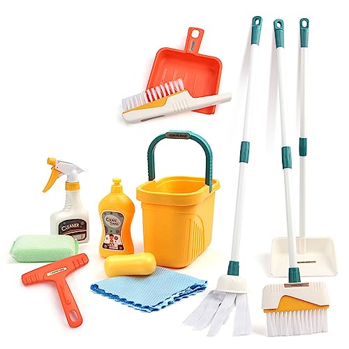 Jungen Mädchen Frühe Pädagogische Reinigung Utensilien Haushaltsaufgaben Vor Spielen Spielzeug Home Kleinkind Housekeeping Playset Kids Kleinkind Vor Spielen Sie Haushaltswagen Spielen von Zkydhbd