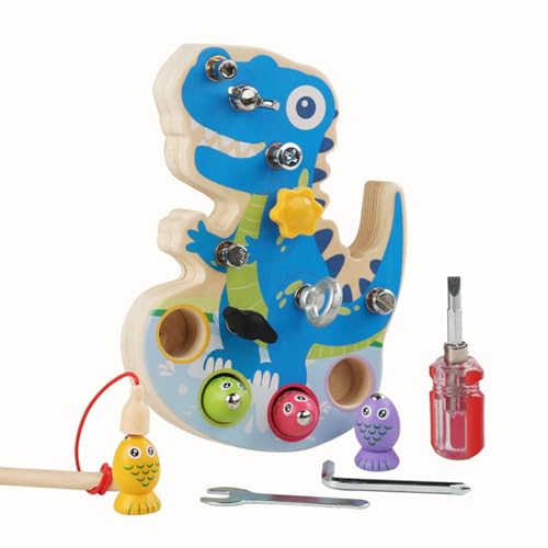 Kinder Feinmotorik Lernen Spielzeug Spaß Dinosaurier Geschäftige Bretter Gehirnentwicklungsschraube Nüsse Hand Auge Koordination Spielzeug Kinder Schrauben Dinosaurierspielzeug Feinmotor Fertigkeit von Zkydhbd