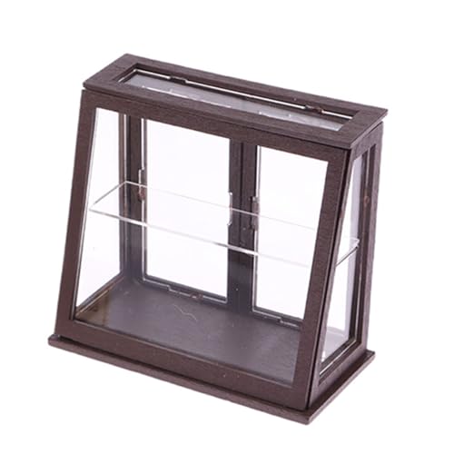 Miniatur Holzkuchenausstellungsschrank Für 1/12 Dollhouses Realistic Transparent Showcase Mit Verstellbaren Regalen Holzpuppenhäuser Möbel Miniatur Holzkuchenausstellungsschrank Für 1/12 Dollhouses Realistic Transparent Showcase Mit Verstellbaren Regalen Holzpuppenhäuser Möbel von Zkydhbd