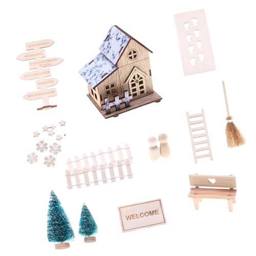 Zkydhbd Miniature LED Saisonales Holzhausspielzeugzubehör Einschließlich Geschnitzter Teil Und Batterie Für Display Miniatur Weihnachtshausdekorationen Für Kinder Zkydhbd Miniature LED Saisonales Holzhausspielzeugzubehör Einschließlich Geschnitzter Teil Und Batterie Für Display Miniatur Weihnachtshausdekorationen Für Kinder von Zkydhbd