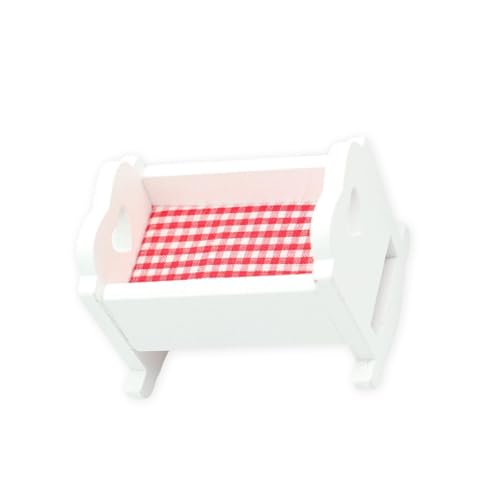 Naturholzpuppenhäuser Wiegen Sie Cot Mit Bettwäsche Und Schaukelfunktion Miniaturmöbeln Für 1/12 Skala Kugelgelenk Babypuppe Rockige Wiege Naturholzpuppenhäuser Wiegen Sie Cot Mit Bettwäsche Und Schaukelfunktion Miniaturmöbeln Für 1/12 Skala Kugelgelenk Babypuppe Rockige Wiege von Zkydhbd