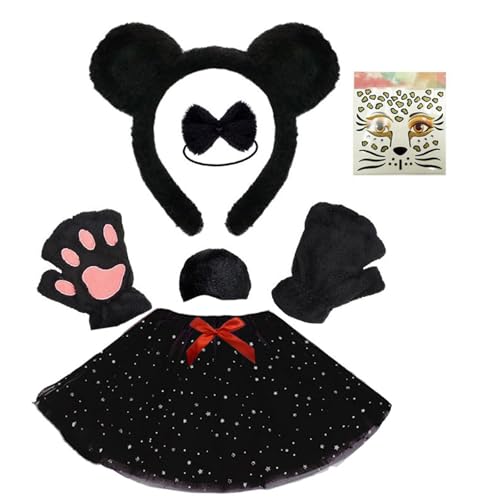 Panda Kostüm Ohren Stirnband Schwanzkleider Zubehör Kits Halloween Panda Kostüm Für Kleinkind Kid Animal Cosplay Kostüm Panda Kostüm Ohren Stirnband Schwanzkleider Zubehör Kits Halloween Panda Kostüm Für Kleinkind Kid Animal Cosplay Kostüm von Zkydhbd