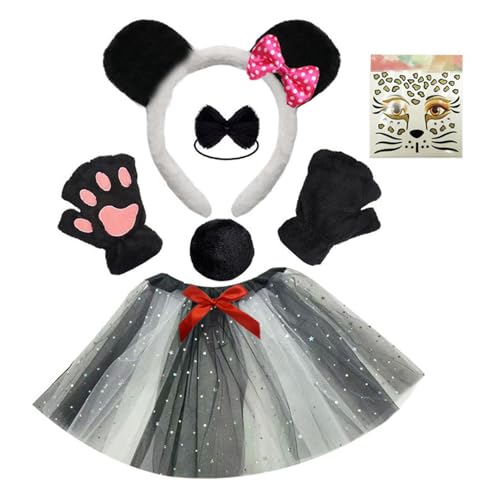 Panda Kostüm Ohren Stirnband Schwanzkleider Zubehör Kits Halloween Panda Kostüm Für Kleinkind Kid Animal Cosplay Kostüm Panda Kostüm Ohren Stirnband Schwanzkleider Zubehör Kits Halloween Panda Kostüm Für Kleinkind Kid Animal Cosplay Kostüm von Zkydhbd