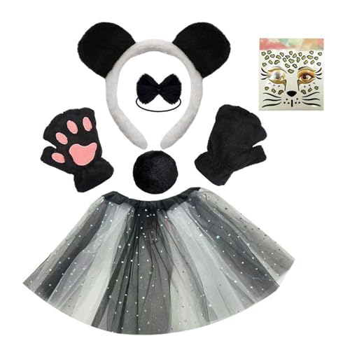 Panda Kostüm Ohren Stirnband Schwanzkleider Zubehör Kits Halloween Panda Kostüm Für Kleinkind Kid Animal Cosplay Kostüm Panda Kostüm Ohren Stirnband Schwanzkleider Zubehör Kits Halloween Panda Kostüm Für Kleinkind Kid Animal Cosplay Kostüm von Zkydhbd