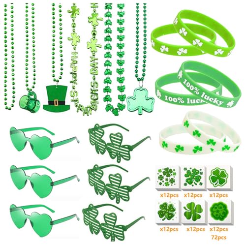 Patricks Day Kostüm Set Party Bevorzugung Patrick's Day Accessoires Dekorationen Lieferungen Shamrock Brille Armbänder Patrick's Day Dekoration Patricks Day Kostüm Set Party Bevorzugung Patrick's Day Accessoires Dekorationen Lieferungen Shamrock Brille Armbänder Patrick's Day Dekoration von Zkydhbd