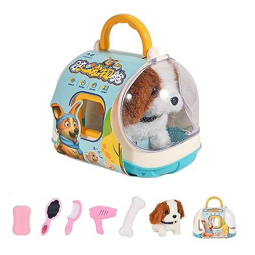Realistische Walking Welpenspielzeug Elektronisch Haustier Spielzeug Plüsch Haustier Kinder Rollenspiel Spielzeug Interaktives Crawl Lernspielzeug Geschenk Kinder Plüschspielzeug Realistisches von Zkydhbd