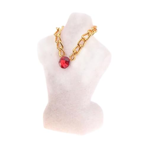Zkydhbd 1/12 Miniaturschmuck Display Schaufensterpuppenmodell Mit Abnehmbarer Halskette Für Boutique Store Doll House Landschaft Props Doll Haus Miniatur Halskette Display Anzeige Modell von Zkydhbd