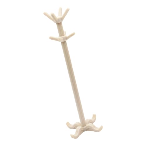 Zkydhbd 1/12 Puppenhaus Miniaturkleidung Rack Mit Mehreren Haken Für Kleine Artikelzubehör Speicher Szene Display Möbel Miniaturangestellte Für Puppenhaus von Zkydhbd