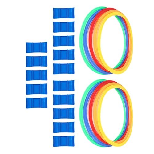 Zkydhbd 10pcs Hopscotching Rings Spiel Set Für Kinder Freien Aktivitäten Sensorische Körperkoordinationstrainingsausrüstung Mit Antislip Basis von Zkydhbd