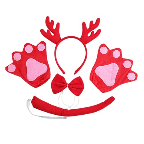 Zkydhbd 4pcs Halloween Dragon Kostüme Set Dragon Stirnband Schwanzhandschuhe Und Bowtie Halloween Dress Up Set Für Kinder Erwachsener Geburtstag Langlebig Und Dehnbar von Zkydhbd