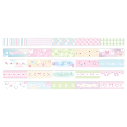 Zkydhbd 5Rolls Cartoon Papierbänder Kleberhandwerk Bänder Für Journals Dekoration Kunsthandwerk Geschenke Wickeln Für Schüler Planerzubehör Zkydhbd 5Rolls Cartoon Papierbänder Kleberhandwerk Bänder Für Journals Dekoration Kunsthandwerk Geschenke Wickeln Für Schüler Planerzubehör von Zkydhbd
