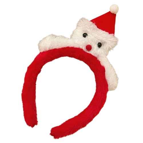 Zkydhbd Antlers Santa Hat Stirnband Weihnachtskopfbeobachter Weihnachtsfeier Foto Requisiten Weihnachtsmann Party Kopfwege Cosplay Accessoires Hirsche Antler Stirnband Kostüm von Zkydhbd