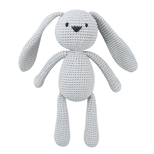 Zkydhbd Baby Ausgestopfte Kaninchen Handgefertigt Plüsch Gefülltes Gestrickte Baby Schlafspielzeug Neugeborene Geschenk Handgefertigt Für Babys Stofftier Spielzeug Kleines Kaninchen Plüsch Toy von Zkydhbd