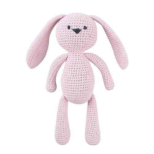 Zkydhbd Baby Ausgestopfte Kaninchen Handgefertigt Plüsch Gefülltes Gestrickte Baby Schlafspielzeug Neugeborene Geschenk Handgefertigt Für Babys Stofftier Spielzeug Kleines Kaninchen Plüsch Toy von Zkydhbd