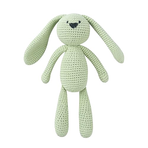 Zkydhbd Baby Ausgestopfte Kaninchen Handgefertigt Plüsch Gefülltes Gestrickte Baby Schlafspielzeug Neugeborene Geschenk Handgefertigt Für Babys Stofftier Spielzeug Kleines Kaninchen Plüsch Toy von Zkydhbd